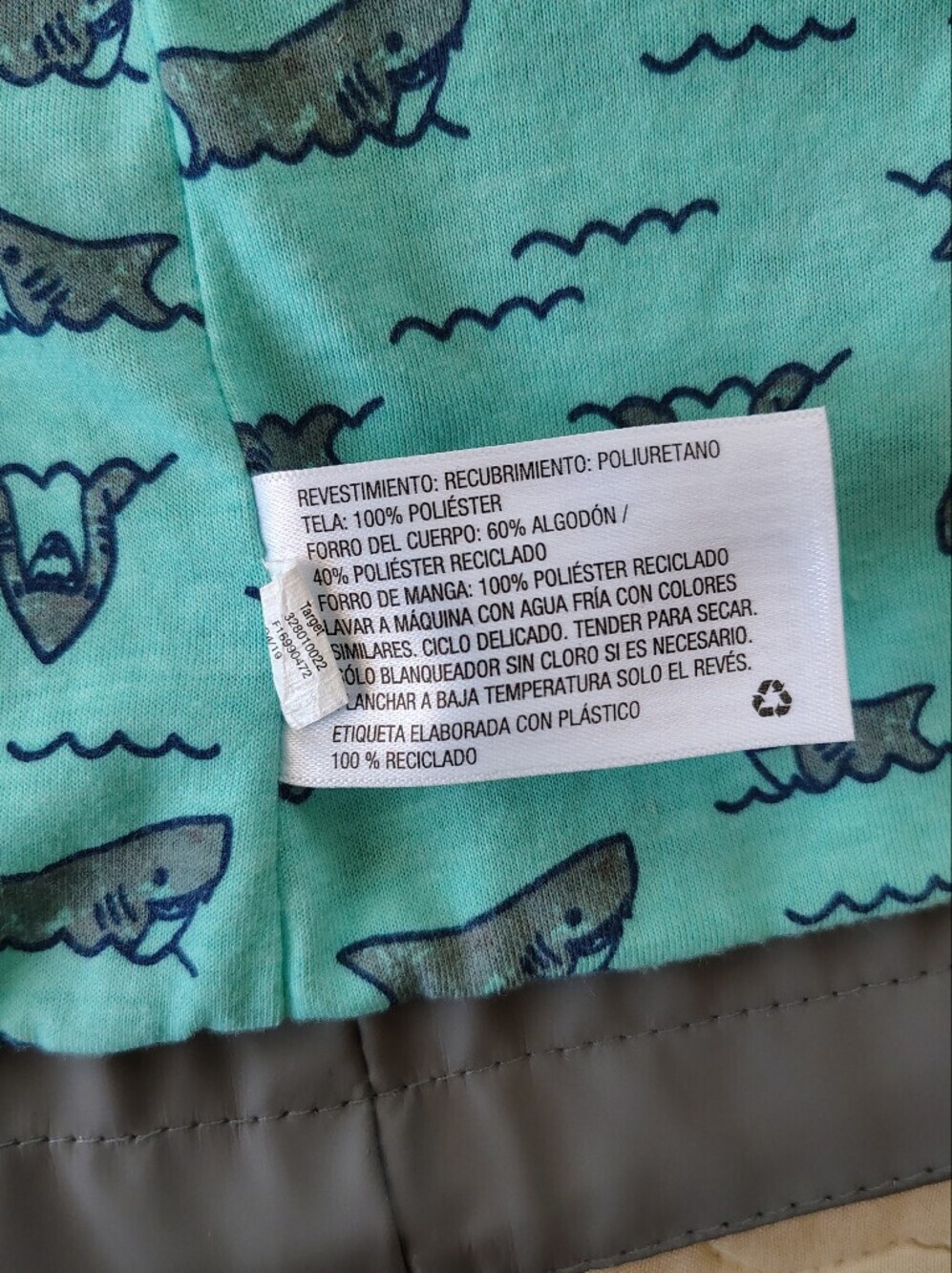Cat & Jack Teal Shark-Print Tee Size 3. - Picture 11 of 11